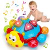 Baby Crawling Toy 6 to 12 Months Spanish English Bilingual Learning Toy for Infants 0-3-6 7 8 9 10 12-18 Month Educational Musical Light Up Toy 1 Year Old Boy Girl Easter Treat Gift Toddler Tummy Time