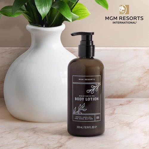 MGM Resorts Moisturizing Body Lotion - Grapeseed Oil & Shea Butter - Scent of Fig, Cranberry & Bergamot - Hotel Body Lotion - 10 oz