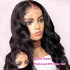 Siji Mei Body Wave Lace Front Wigs Human Hair for Black Women 4x4 Lace Closure Wigs Human Hair Pre Plucked 180% Density Brazilian Glueless Wigs Human Hair 30 Inch