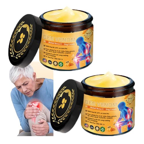 2 PCS Bee Venom Joint and Bone Cream, Bee Venom Joint Relief Cream Joint Care for Knee, Neck, Back, Hands, Feet Moisturizer (A, 1)