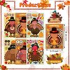 24Sheet Make-a-Turkey Stickers Thanksgiving Party Favors Supplies Stickers for Kids Turkey Games Crafts Stickers Autumn Fall Harvest Halloween Thanksgiving Decorations