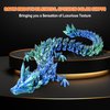 Beesini 3D Printed Dragon, 2PCS 3D Dragon, 3D Printed Animals, Crystal 3D Dragon Fidget, Home Office Decor Executive Desk Toys