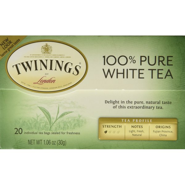 Twinings White Tea, 100% Natural Fujian Chinese Tea with a Light & Fresh Delicate Flavor, White Tea - Box of 20 Tea Bags