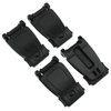 E-outstanding Buckle Clip 4PCS Molle Strap Backpack Bag Webbing Connector MOLLE Clips Military Accessory Black
