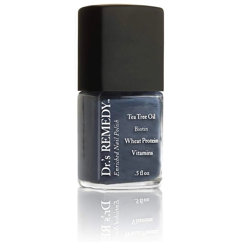 Dr’s Remedy Nail Polish, All Natural Enriched Nail Strengthener Non Toxic and Organic - DEVOTED Denim