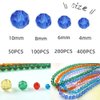 Tingoons 100 PCS 8mm Crystal Glass Beads Round Multiple Faceted Loose Spacer Glass Beads for DIY Handcrafte Bracelet Necklace Earring Jewelry Making(Multicolor)
