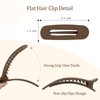 CAVETEE 8 PCS Flat Hair Clips Medium Hair Barrettes Claw Clip Hair Accessories for Women Acrylic Flat Hair Claw Clips Non-Slip Matte Flower Hair Clips Duck Billed Clip for Women Girls Thin Hair