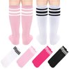 Soccer Socks Youth Soccer Socks Kids 4-6 Toddler Kids Baseball Socks Pink Girls Knee High Socks