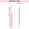 HOSAILY 5 in1 Eyeliner Stencils Silicone Multi-Purpose Eye Makeup Tool for Winged Eyeliner, Defined Eyebrow, Eyelash, Face Contour and Lip Line Lazy Quick Makeup Tool-Pink