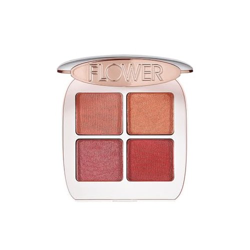 FLOWER BEAUTY Petal Play Shadow Quad | Crease-Free Formula | Highly Pigmented, Illuminating Eye Makeup Palette | Features Four Curated Long-Lasting Shades - Berry-more (Pack of 1)