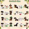 BeYumi Christmas Dachshund Craft Kit - 123Pcs Christmas Dachshund Craft Kit DIY Hanging Ornament Make Your Own Dachshund Decoration Set Xmas Holiday Party Favor Home Classroom Art Supplies for Kids