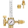 VIVOSUN Argon/CO2 Regulator, Mig Tig Flow Meter Gas Regulator, Emitter System with 50 PSI Fixed, Max. 4000PSI, CGA580 Inlet Pressure, Precise Brass Gas Regulator Gauge Welding Weld