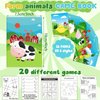 36 Pcs Farm Animals Mini Activity Books for Kids DIY Game Books Set with Cows Pigs Chickens Duck Sheep Patterns Mini Coloring Book Party Favors Goodie Bags Stuffers Classroom Back to School Supplies