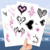 10 Sheets Y2k Aesthetic Temporary Tattoos Stickers for Girls, Cool 2000s Cyber Trendn Temporary Tattoos Stickers Y2K Birthday Themed Party Supplies Decoration Favors Cartoon Sticker for Kids Teens