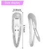 5Pcs Rhinestone Snap Hair Clips, Water Drop Crystal Snap Hair Barrettes, Glitter Shining Metal Snap Hair Clips, Glittering Hairpins Headwear Hair Accessories for Girls Women (Type E)