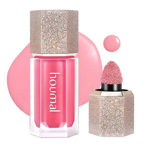 Soft Cream Blush Stick, Liquid Blush Makeup for Cheeks, Multi Sheer Big Brush Liquid Skin Tint Stick for Eyes and Lips, Long-Wearing, Natural-Looking,Blends Perfectly onto Skin (Milk Pink)