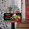 FBCOO Christmas Stink Stank Stunk Welcome Mailbox Cover Magnetic Standard Size 21" x 19", Xmas Gift Black Decorative Post Letter Box Wrap Decor, Funny Holiday Garden Yard Outdoor Decoration