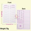 3pcs Double Sided Pre-printed Strokes Practice Skin with Basic Hairstroke Foundation Silicone Hair Strokes Practice Pad (Hairstroke Purple Outlines)