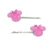MOUSE JEWEL HEAD Handmade Bobby PIn Hair Clips - Set of 2 - You Choose Color (Hot Pink)