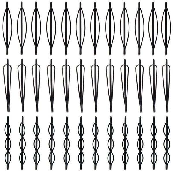 36 Pieces 2.7Inch Black Bobby Pins for Women, Black Metal Hair Clips for Girls Hair Pins