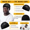 "Goiple Hair Care Kit for Men's 360 Wave - Pomades for Strong Hold, Easy Wash, Moisture Control, Silky Shine & Training, Curved Brush, Durag Cap Set, Du-rag, "