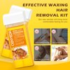 Digital Roll On Wax Kit, Honey Wax Roller Waxing Kit for Women, Roll On Wax Warmer for Hair Removal, Depilatory Soft Roll On Wax Warmer with 2 Cartridge Refill and 100 pcs Wax Strips