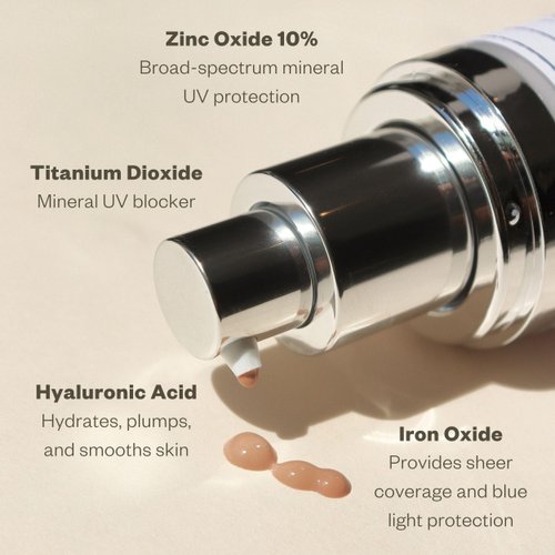 AziMD Skincare Hydratint BB SPF 44 | 3-in-1 Tinted Moisturizer with Broad-Spectrum Mineral Sunscreen for All Skin Tones | Chemical-Free, Reef-Safe, Lightweight Formula for Hydration & Flawless Finish