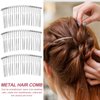 LALAFINA 3 Pieces Metal Hair Comb Clip Wire Hair Combs 20 Teeth Fancy DIY Metal Wire Twist Bridal Wedding Veil Combs for Women Girl DIY Bridal Hair Accessories