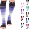 Doc Miller Open Toe Compression Socks Women and Men 20-30mmHg, Toeless Compression Socks Women, Support Shin Splints, Calf Recovery, Varicose Veins, 1 Pair