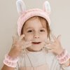 YISSION 6Pcs Face Wash Headbands and Wristbands Set Bunny Ears Headbands Spa Headband Makeup Headband Skincare Headbands with Wristbands for Women Girls Washing Face(Pink White)