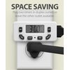 Fosmon 24 Hour Programmable Digital Timer for Eletrical Outlets, Indoor Plug-in Light Timer Switch, Grow Light Timer 125V 15A Electric Wall Timer for Small Applicance, Lamp, Aquarium, Reptile Lights