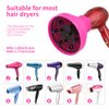 Segbeauty Travel Foldable Hair Diffuser, Collapsible Portable Hair Diffuser Easy for Natural Fine Thick Hair, Universal Blow Dryer Attachment for Blow Dryer with Nozzle 1.65-1.77In (Rose Red)