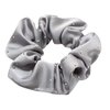 6 Pack Sparkly Bun Net Tuck Satin Face Hair Scrunchies for Womens Bun Covers Headdress Ties Ponytail Bun Holders Hair Donut for Performance,Dance,Cheer,Party Favors (Grey)