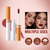 5 Colors Matte Non-Stick Cup Lip Gloss Makeup Set，Waterproof Nude Red Tint Lip Mud Girls Makep，Long Lasting Lipstick Korean Matte Lip Gloss Lips Stain Liquid Lipstick Gift Box Cosmetics Makeup