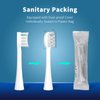 Replacement Flossing Toothbrush Heads with Covers for waterpik Sonic Fusion SF01/SF02 and Sonic Fusion 2.0 SF03/SF04,6 Count,White
