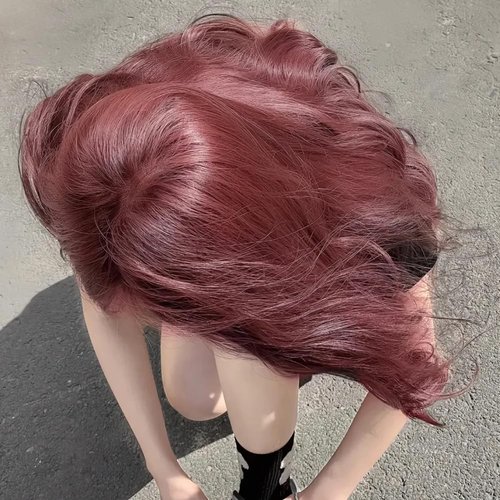 XUENMB Long Wavy Wig for Women 26 Inch Middle Part Curly Wigs for Daily Synthetic Long Curly Hair wigs Party Cosplay (wine)
