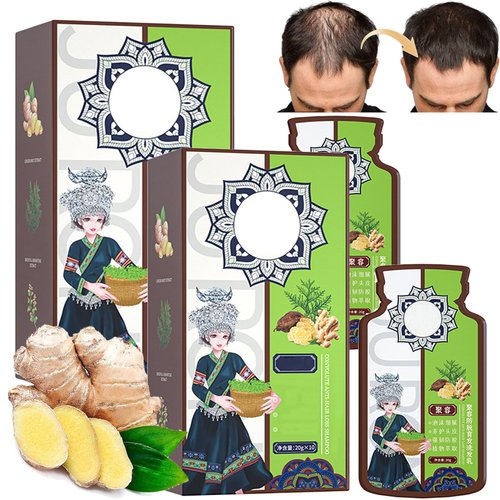 Ginger Plant Extract Hair Shampoo for Anti-Hair Loss, Oil Control for Women & Men (2 Boxes)