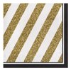 Creative Converting Luncheon Napkins, 6.5" x 6.5", Black and Gold