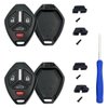 Replacement Keyless Entry Remote Case Cover fits Mitsubishi Eclipse Endeavor Galant Lancer Outlander Key Fob Shell (4 Buttons Pack 2)