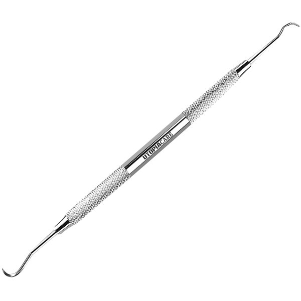 Utopia Care Professional Dental Tartar Scraper Tool - Dental Pick, Double Ended Tartar Remover for Teeth, Plaque Remover, Tooth Scraper (6 Inch, Silver, 1)