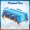BeYumi 3Pcs Under The Sea Party Tablecloths Ocean Waves Disposable Plastic Waterproof Rectangular Blue Table Covers Ocean Animal Underwater Beach Pool Birthday Party Decorations Baby Shower Supplies