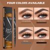 LOKFAR Microblading Eyebrow Pen, 2-In-1 Dual-Ended Waterproof Eyebrow Pencil with 4-Fork-Tip & Ultra-Precise Tip, and an Angled Eyebrow Brush, Eye Brow Pencils for Women -Dark Brown