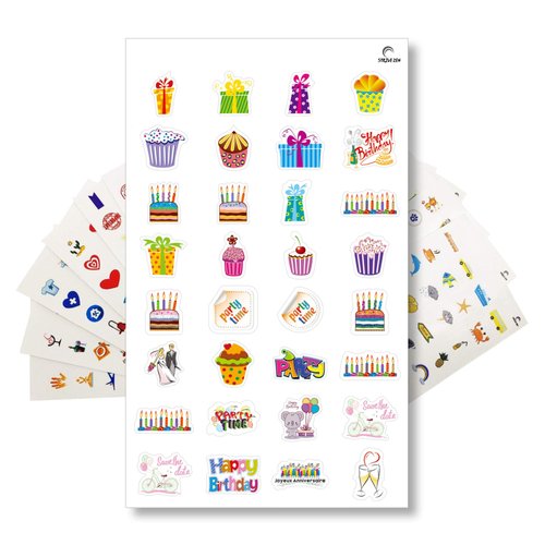 Calendar Planner Stickers by StriveZen, Planner Stickers Pack, 512 Cute Stickers, 16 Sheets, Birthday, Self Expression, Doctor Appointment, Productivity, Holiday, Budget, Travel, Health, Daily Chores