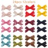 Yxiang 24PCS/12Pairs Baby Girls Hair Clips 4Inches Velvet Hair Bows Solid Color Fully Lined Non Slip Barrettes Hair Accessories for Toddler Little Girl School Kid (12 Colors)
