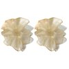 2 Pack Shiny Fluffy Dance Bun Organza Hair Scrunchies for Womens Bun Covers Headdress Ties Ponytail Bun Holders Hair Donut for Performance,Dance,Cheer,Party Favors (Light Yellow)