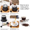 Moka Pot, Stovetop Espresso Maker Italian Coffee Maker Coffee Pot 6 cup/10 OZ Aluminium Stovetop Camping Espresso Maker Manual Cuban Coffee Percolator for Cappuccino or Latte（black）