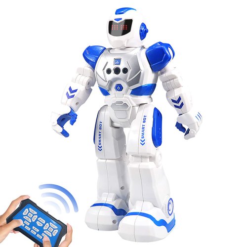 Cargooy Best Gift for Kids,Intelligent Programmable RC Robot with Infrared Controller Toys,Dancing,Singing, Moonwalking and LED Eyes,Gesture Sensing Robot Kit for Childrens Entertainment (Blue)