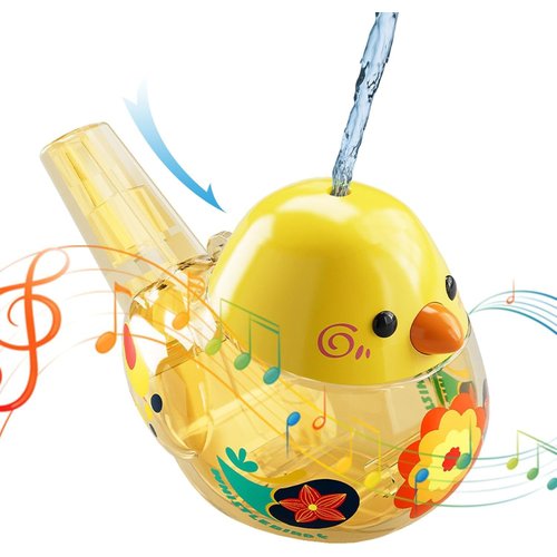 Yellow Bird Water Whistles Bird Call Whistle，Bird Whistle for Water,Hunting Crow Game Call for Decoying,Birthday Gifts for School Prizes Novelty and Gag Toys and Games