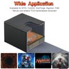 DingGuagua Card Deck Box for MTG,YuGiOh, KeyForge, Digimon FAB Card Storage Box Fits 230+ Single Sleeved Cards, PU Leather Strong Magnet Card Deck Case Holder for TCG CCG Magic Commander (Black&grey)