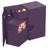 Ultimate Guard Flip 'n' Tray 80+, Deck Case for 80 Double-Sleeved TCG Cards +Dice Tray, Purple, Independent Magnetic Closure & Microfiber Inner Lining